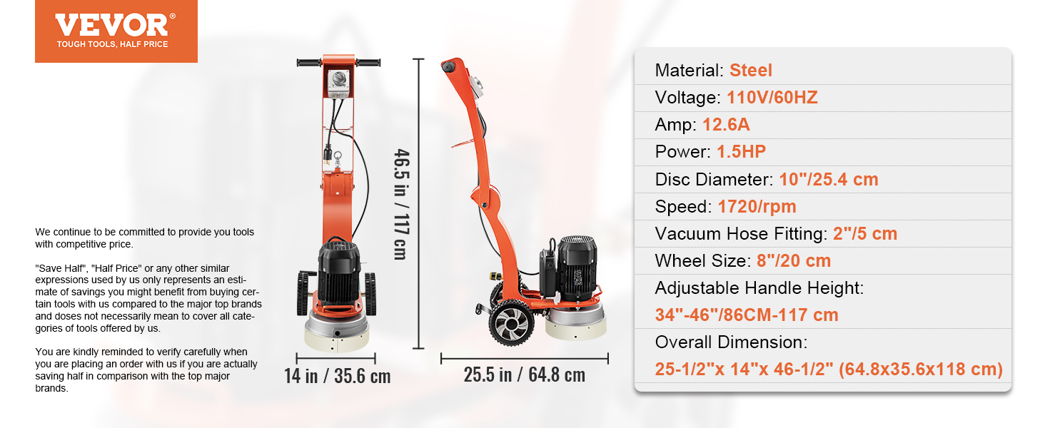 concrete floor grinder,Angle Adjustable,1.5HP