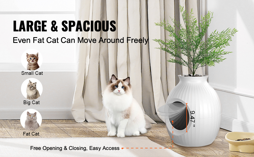 VEVOR OdorFree Plant Cat Litter Box Hidden Cat Litter Box with