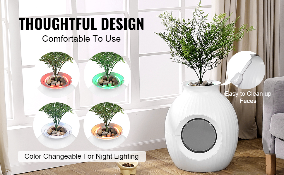 VEVOR OdorFree Plant Cat Litter Box Hidden Cat Litter Box with