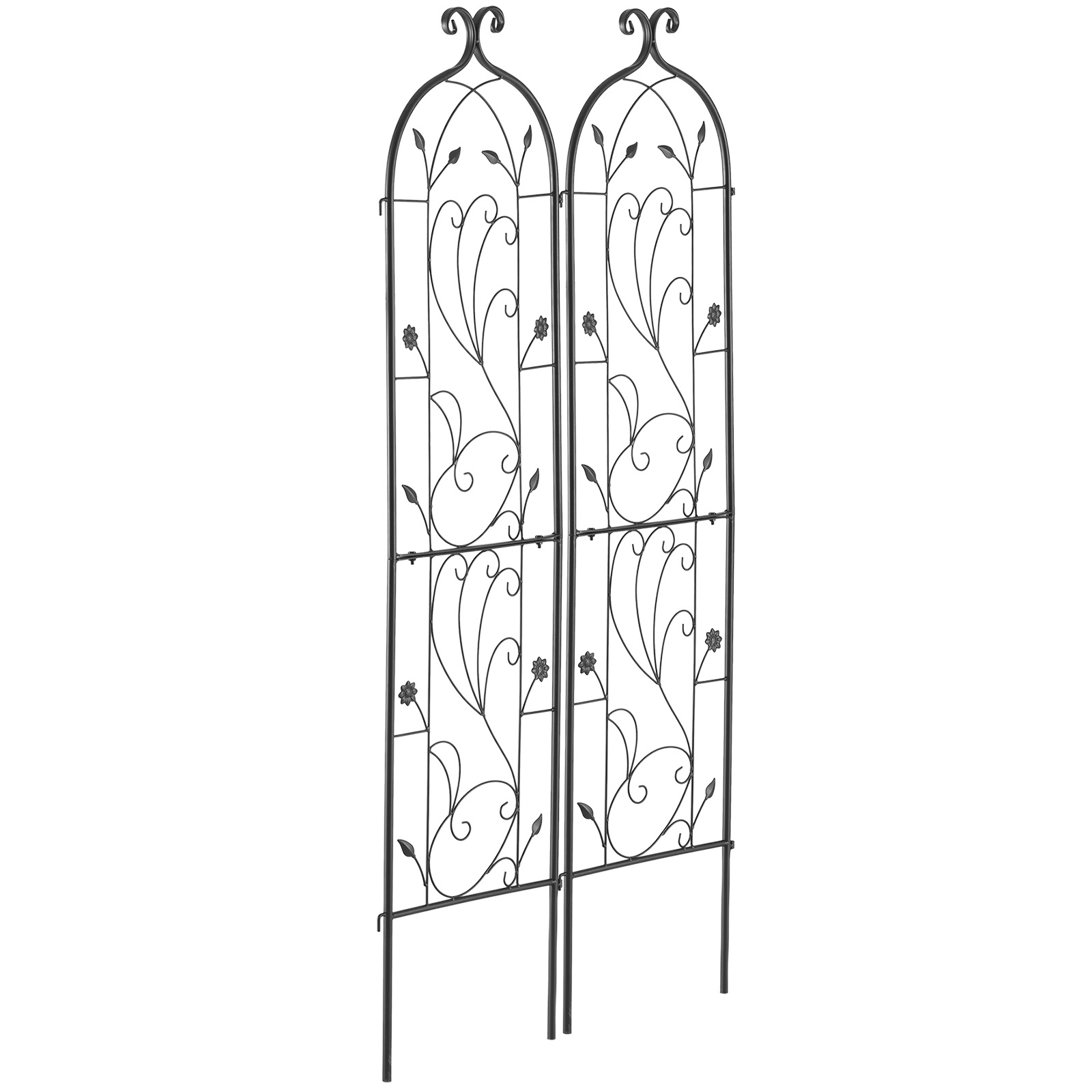 Metal Garden Trellis Climbing Plant Support 87x20/71x20/60x15" Rustproof 1/2/4pc - Picture 34 of 84