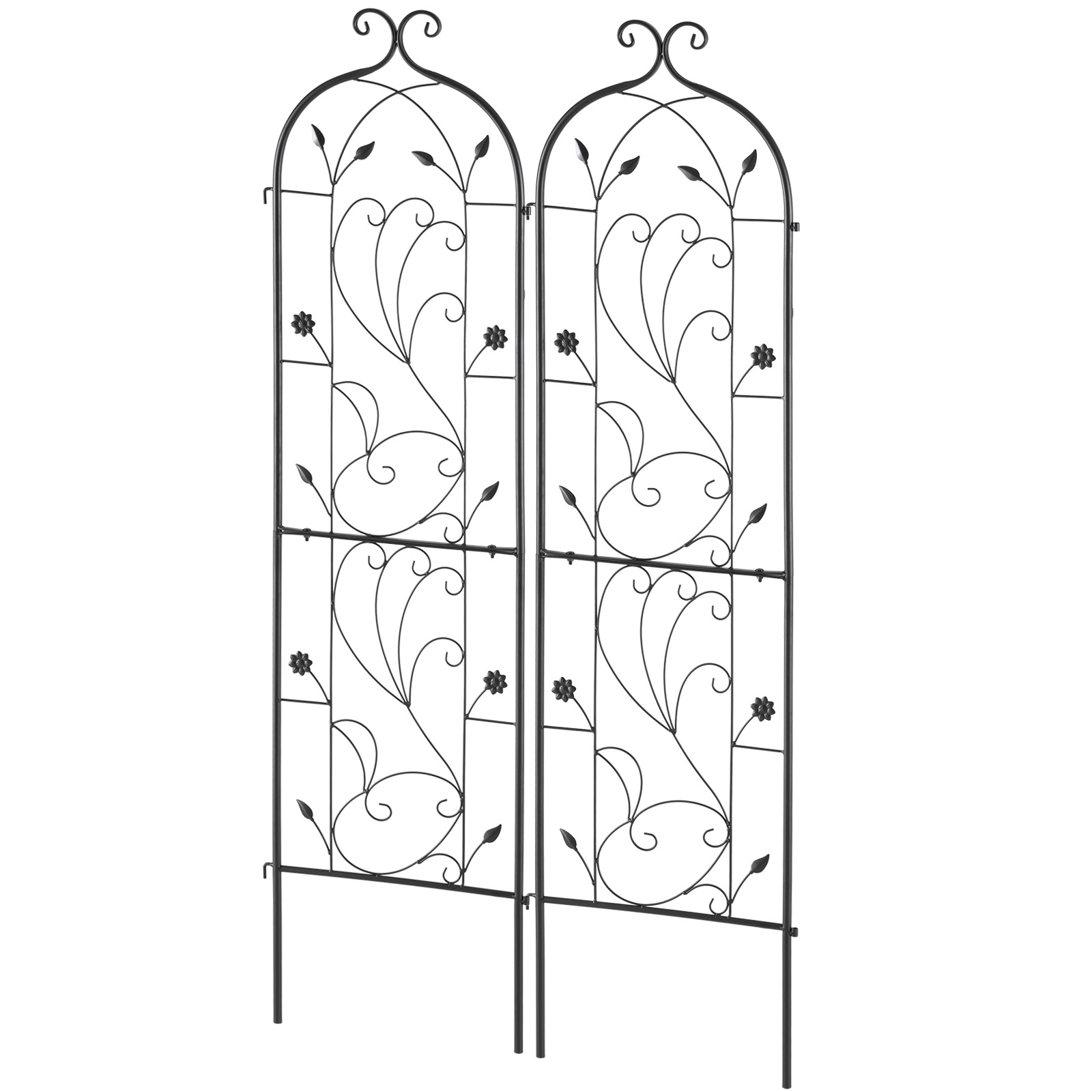 Metal Garden Trellis Climbing Plant Support 87x20/71x20/60x15" Rustproof 1/2/4pc - Picture 25 of 84
