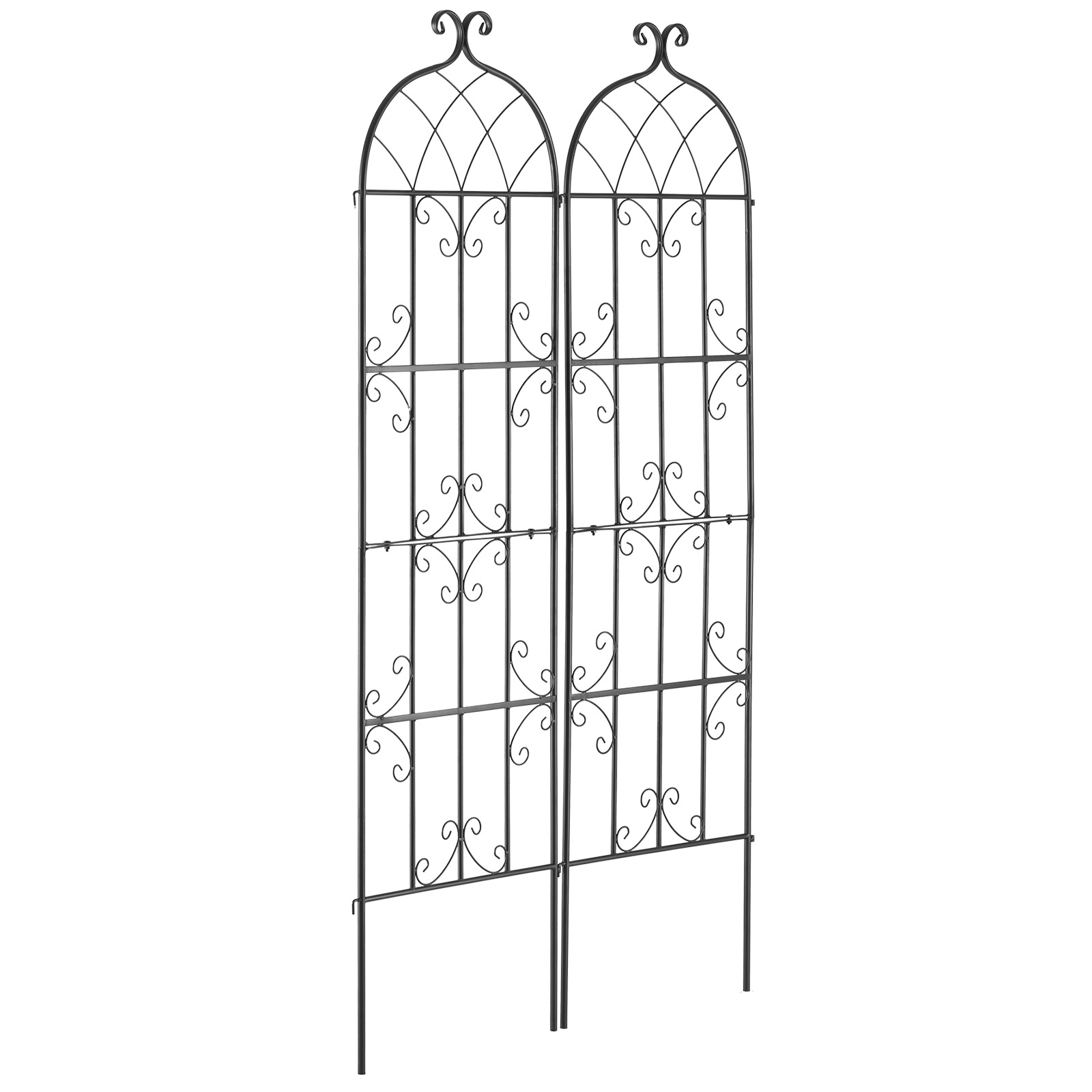 Metal Garden Trellis Climbing Plant Support 87x20/71x20/60x15" Rustproof 1/2/4pc - Picture 46 of 84