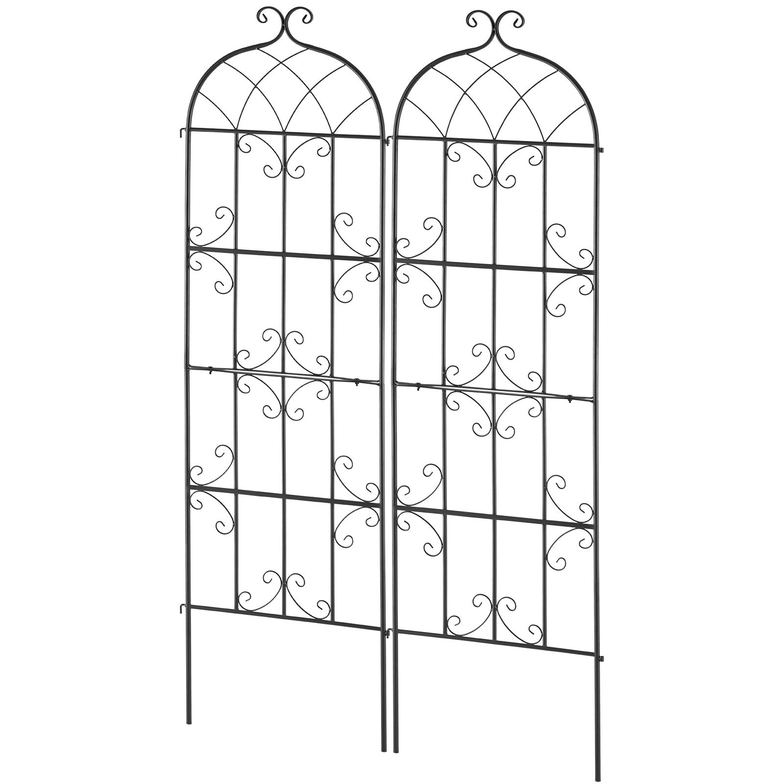 Metal Garden Trellis Climbing Plant Support 87x20/71x20/60x15" Rustproof 1/2/4pc - Picture 37 of 84