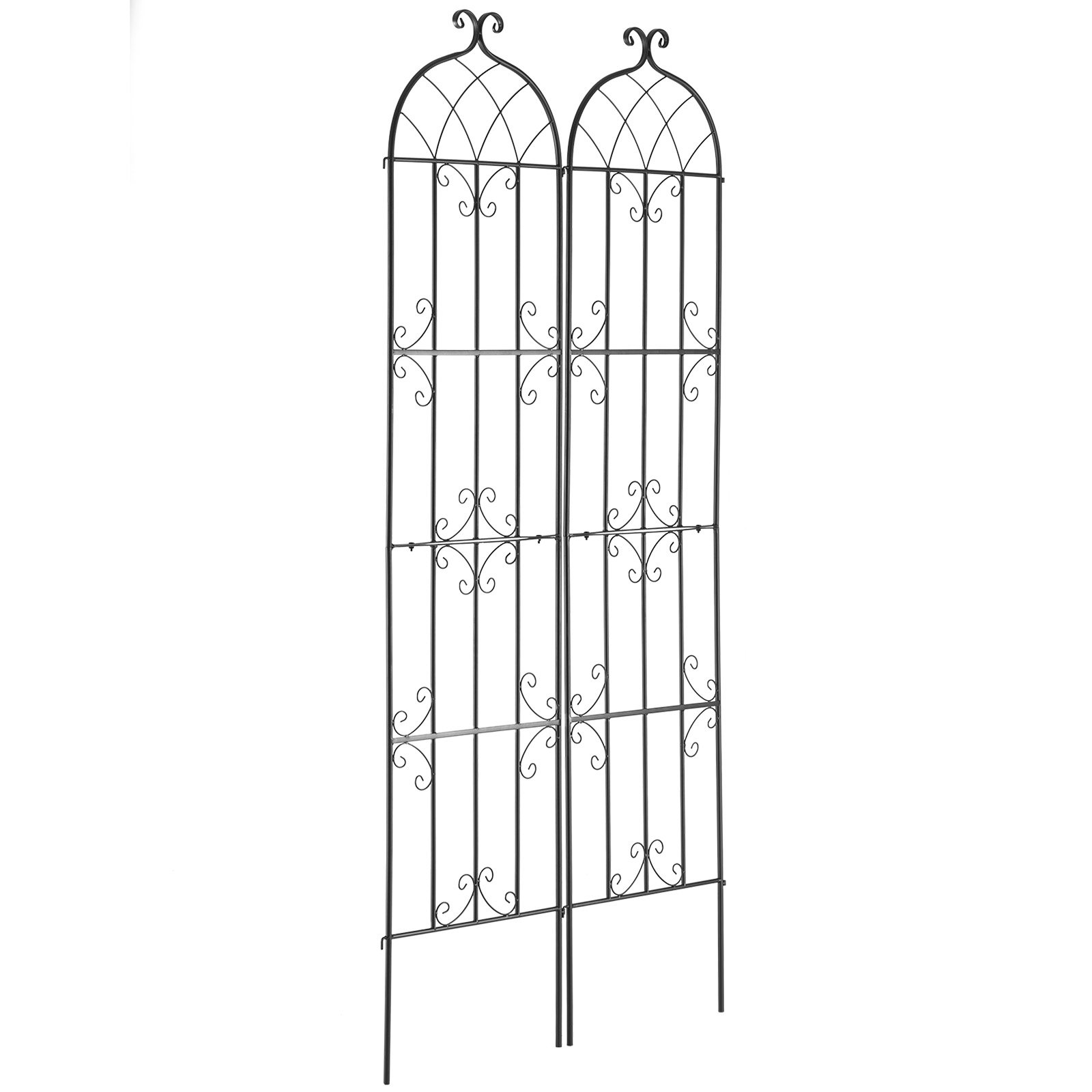 Metal Garden Trellis Climbing Plant Support 87x20/71x20/60x15" Rustproof 1/2/4pc - Picture 70 of 84