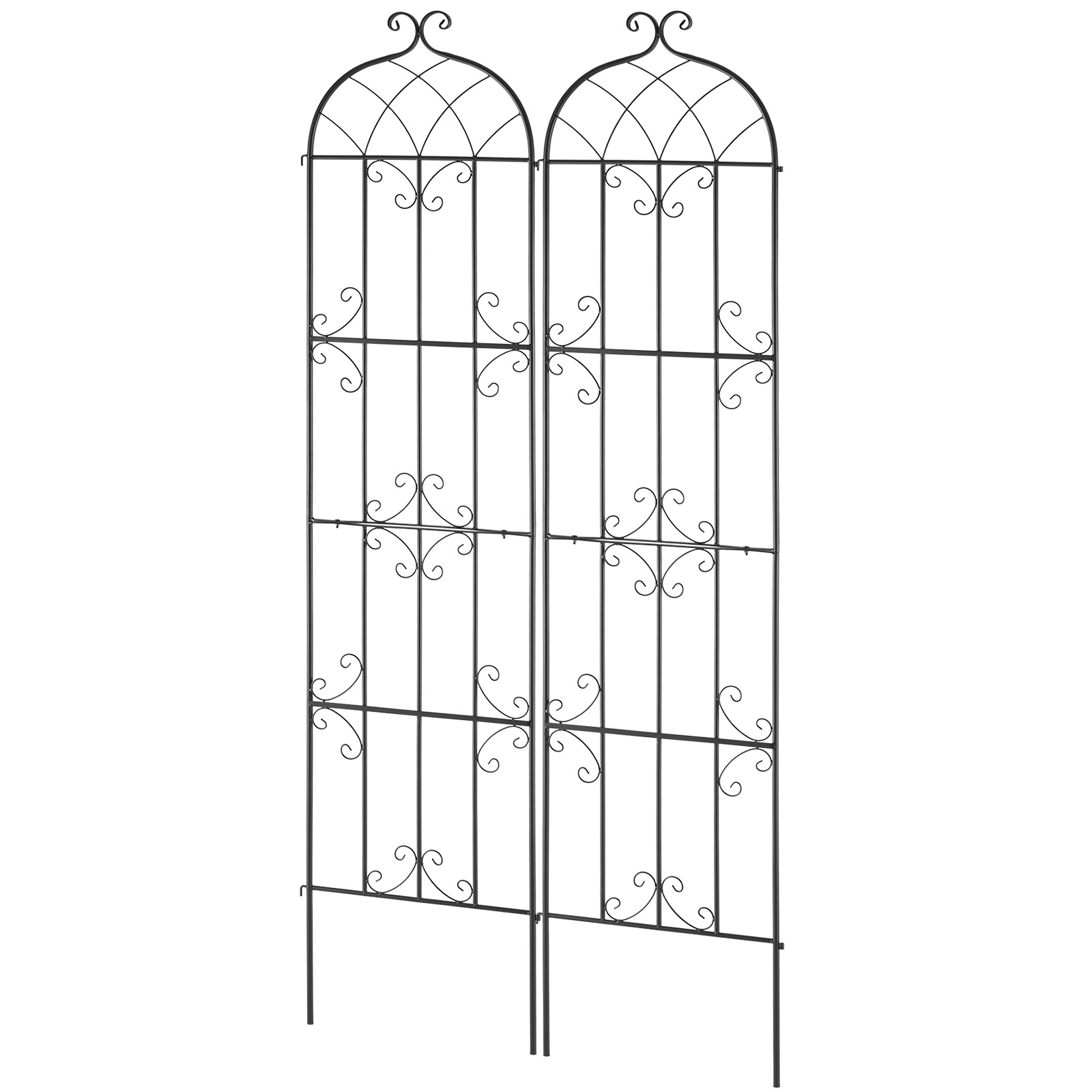 Metal Garden Trellis Climbing Plant Support 87x20/71x20/60x15" Rustproof 1/2/4pc - Picture 61 of 84