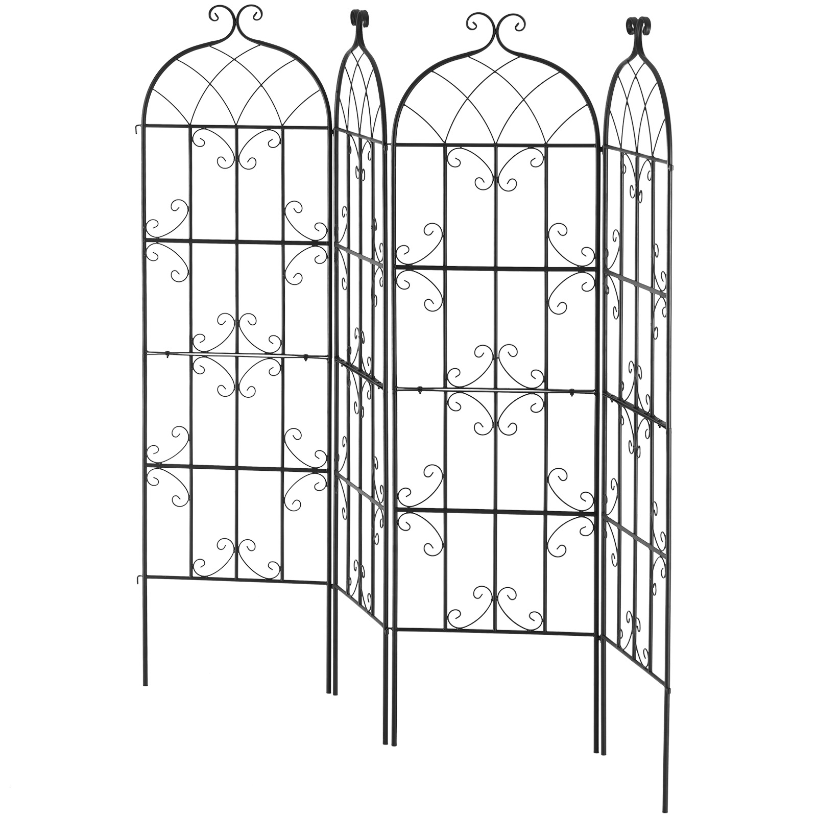 Metal Garden Trellis Climbing Plant Support 87x20/71x20/60x15" Rustproof 1/2/4pc - Picture 59 of 84