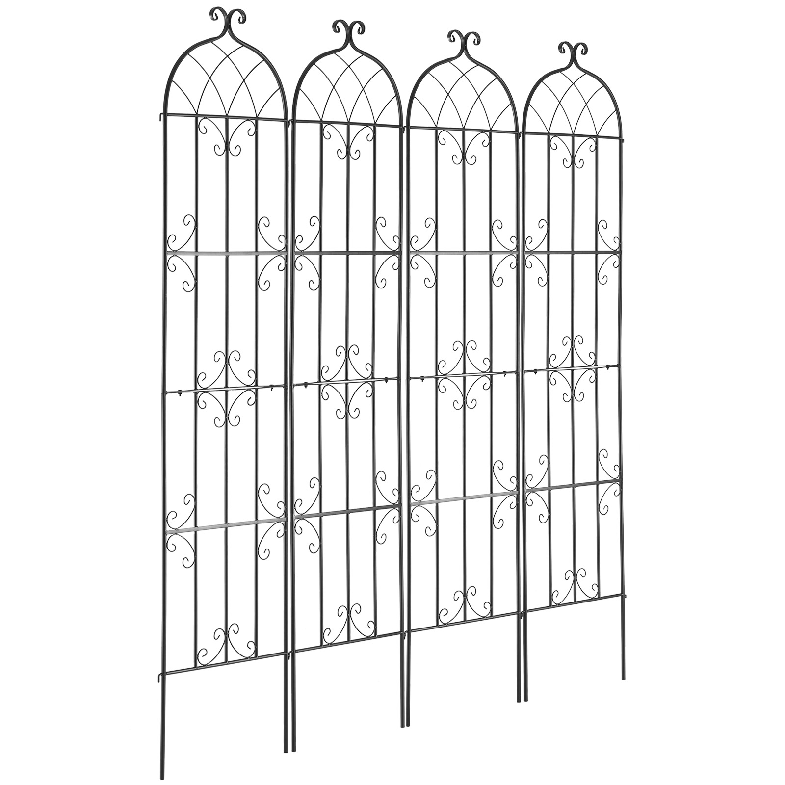 Metal Garden Trellis Climbing Plant Support 87x20/71x20/60x15" Rustproof 1/2/4pc - Picture 82 of 84