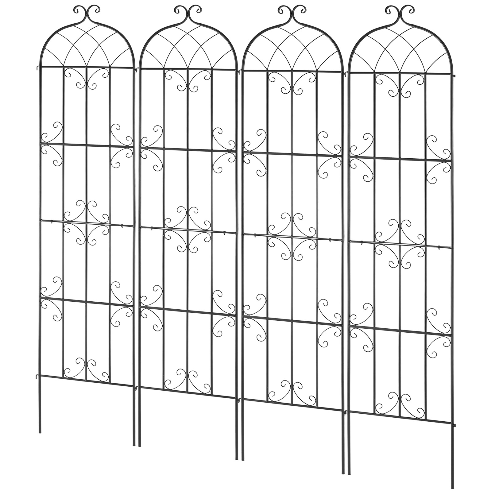 Metal Garden Trellis Climbing Plant Support 87x20/71x20/60x15" Rustproof 1/2/4pc - Picture 73 of 84