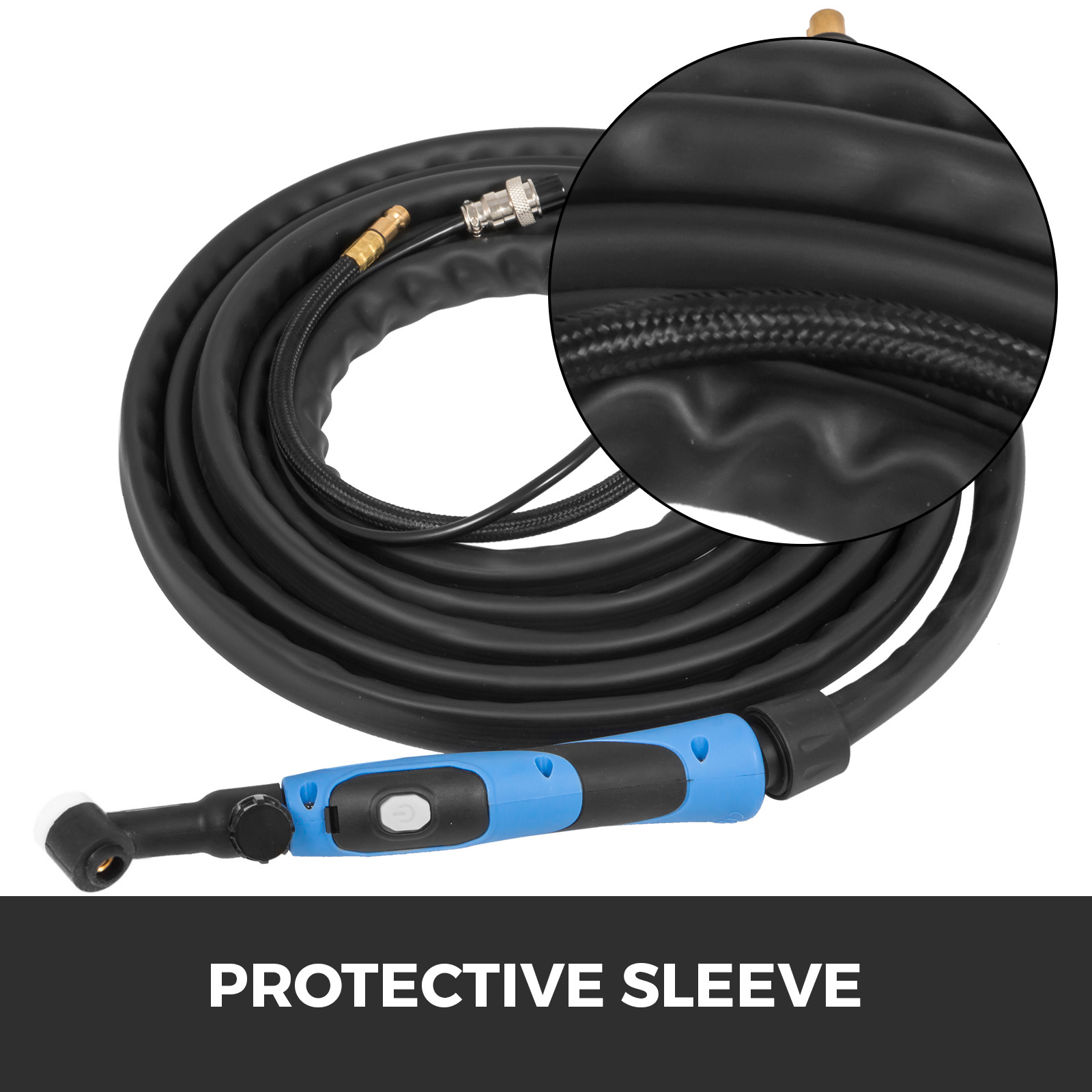 Gaine De Câble En Cuir Pour Torche De Soudage TIG/MIG | Longueur 3,5 M | Ignifuge & Anti-abrasion | Protection Durable - 4