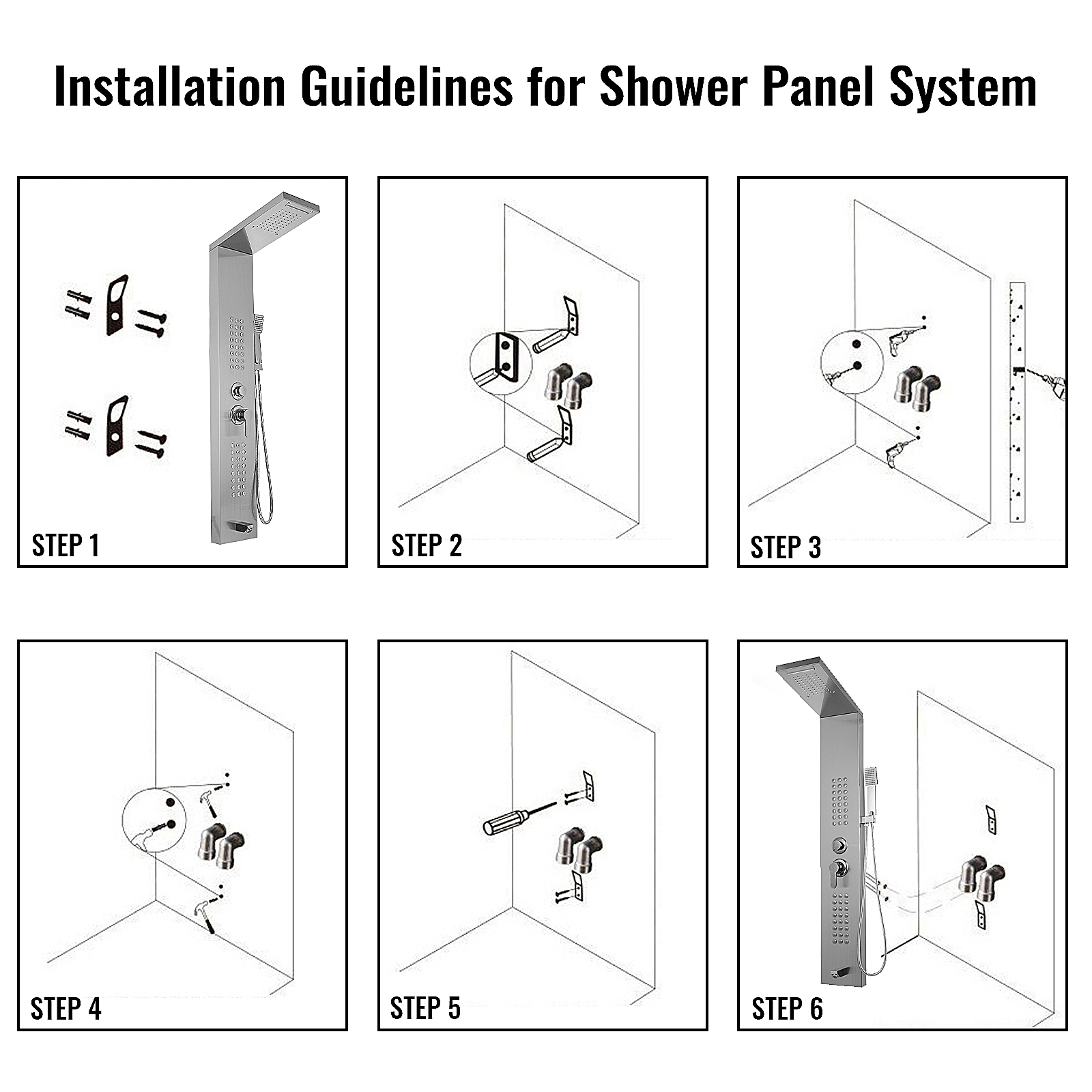 Guide d'installation - Installer un système de douche avec