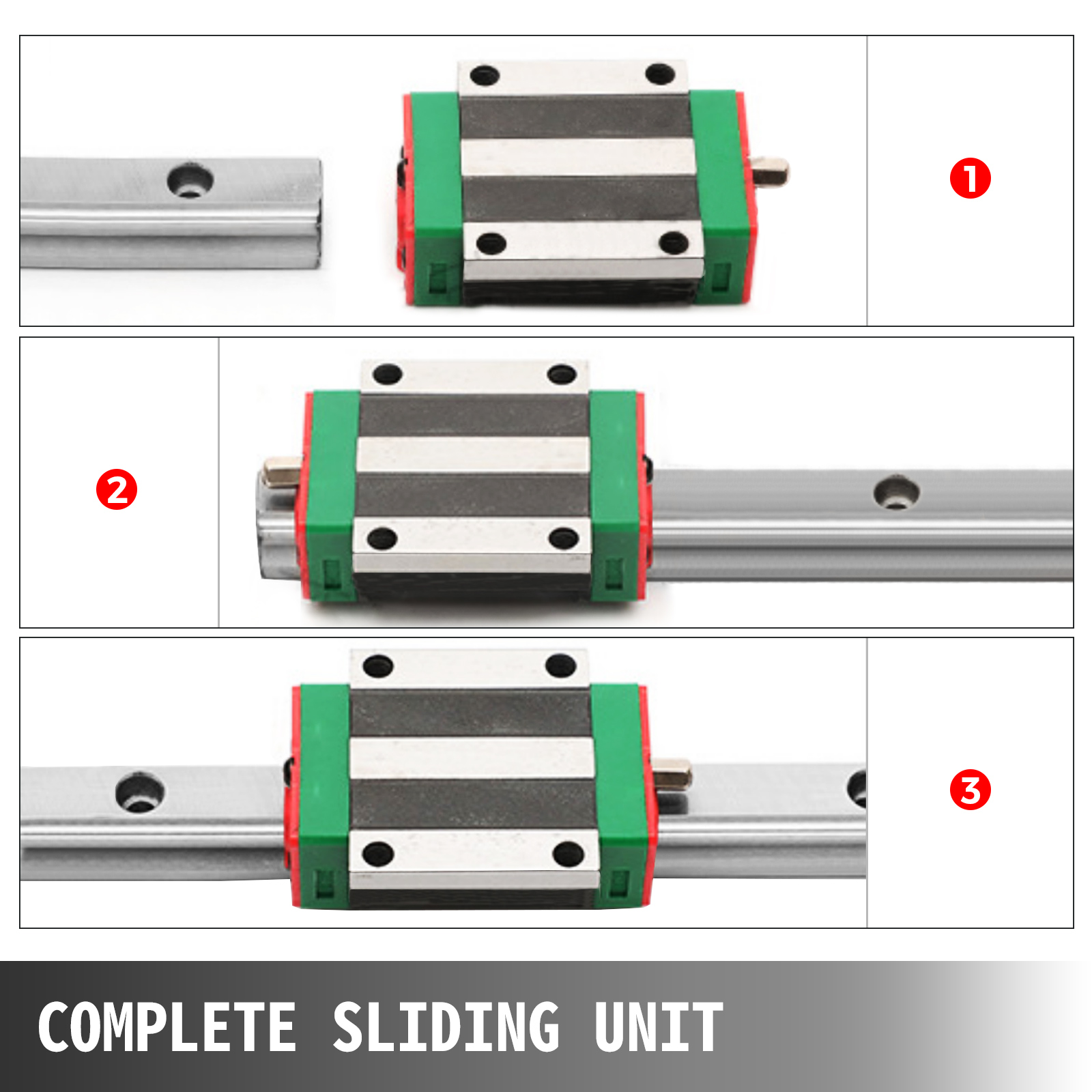 15-1500mm 2x Linear Guideway Rail 4x Square Type Bearing Block  FACTORY PRICE 