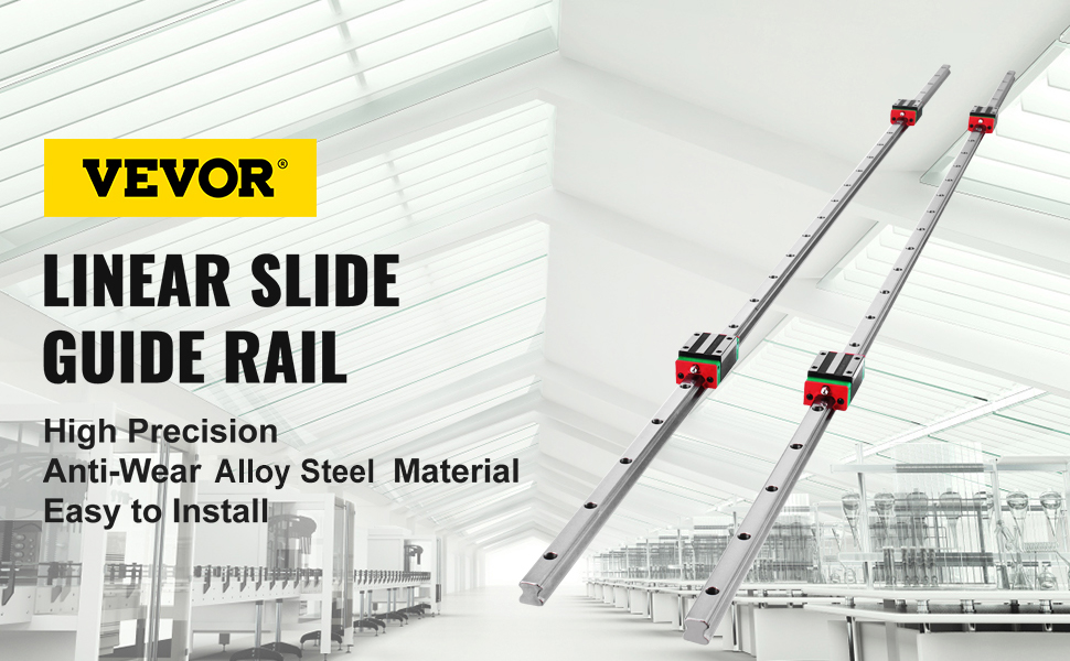 VEVOR Guida Lineare 2PCS Guida Lineare Scorrevole SBR16-1200mm 4PCS SBR16UU Kit Cuscinetti Per Cuscinetti Kit Di Guide Lineari E Cuscinetti Kit Di Guide Lineari