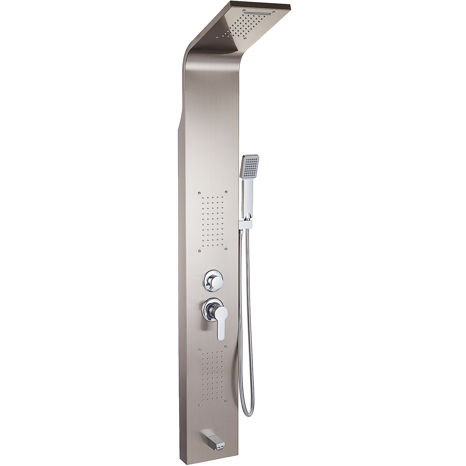 Accessoires de douche au design moderne - Panneau de douche à main -  Système de douche à effet pluie - Hauteur réglable - Doré : :  Bricolage
