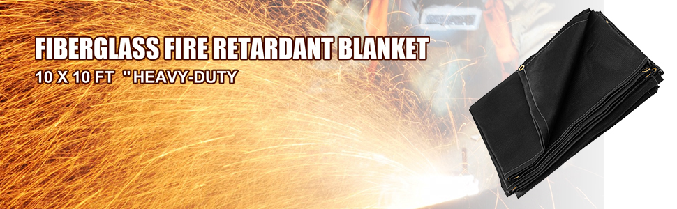 10 x 10 Ft Welding Blanket Gold Fiberglass Blanket Portable Fiberglass Fire  Retardant Blanket Welding Mat