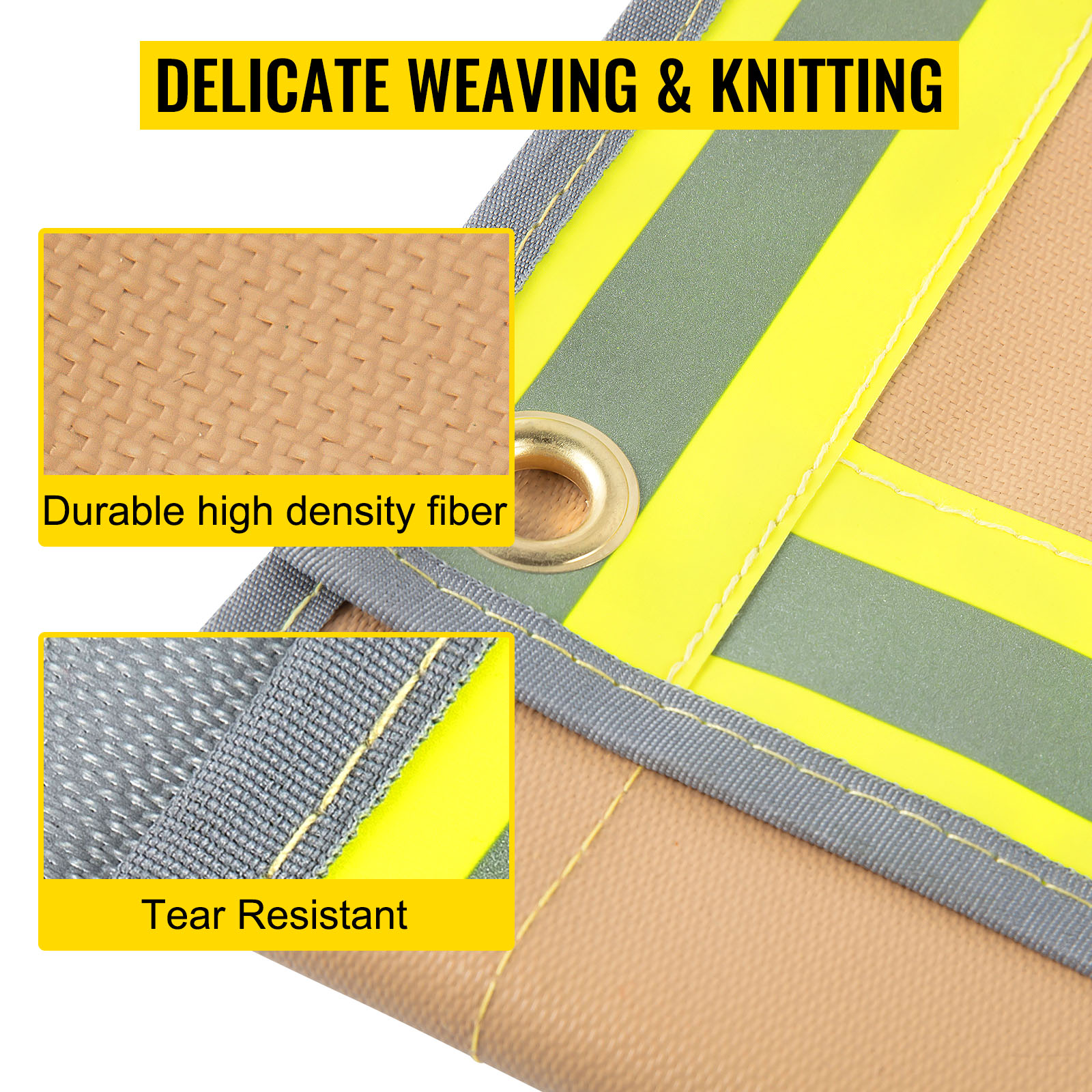 VEVOR Welding Blanket, 67 x 60 Fire Blanket, Fiberglass Fire Pit Mat, 3.3  lbs Fireproof Blanket, 1022°F Fire Retardant Blanket, Yellow Emergency Fire  Blanket with 10 Steel Grommets & 6 Silver Hooks 