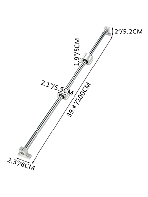 Optical Axis 20mm 1000mm Linear Rail Shaft Rod w/ Bearing Block & Guide Support 