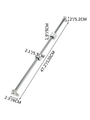 Optical Axis 20mm 1200mm Linear Rail Shaft Rod W/ Bearing Block & Guide ...