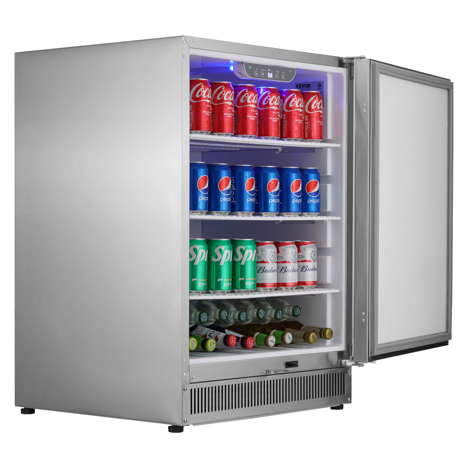 VEVOR 24" Built-in Beverage Refrigerator Fridge Cooler 185QT Beer Indoor/Outdoor