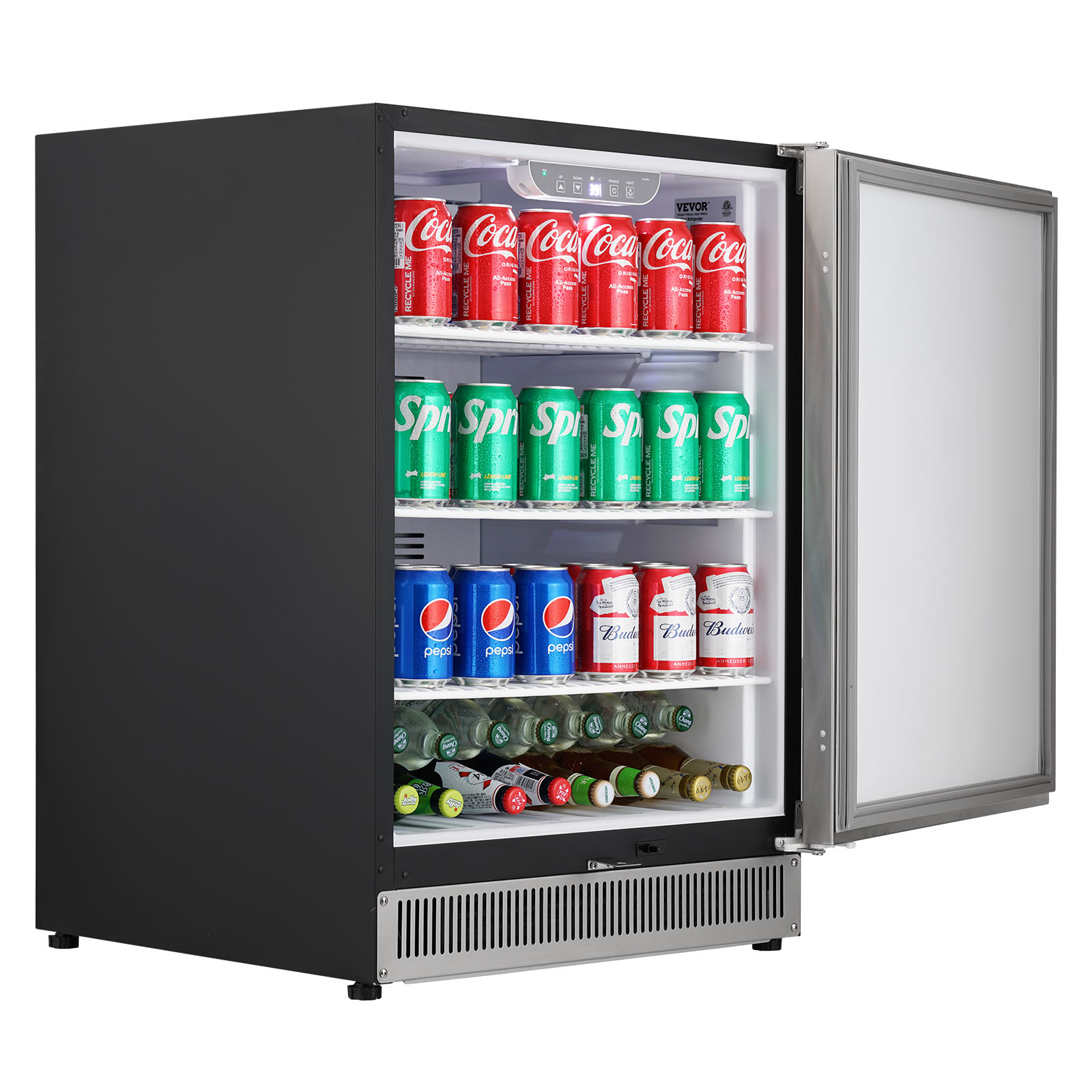 VEVOR 24" Built-in Beverage Refrigerator Fridge Cooler 185QT Beer Indoor/Outdoor