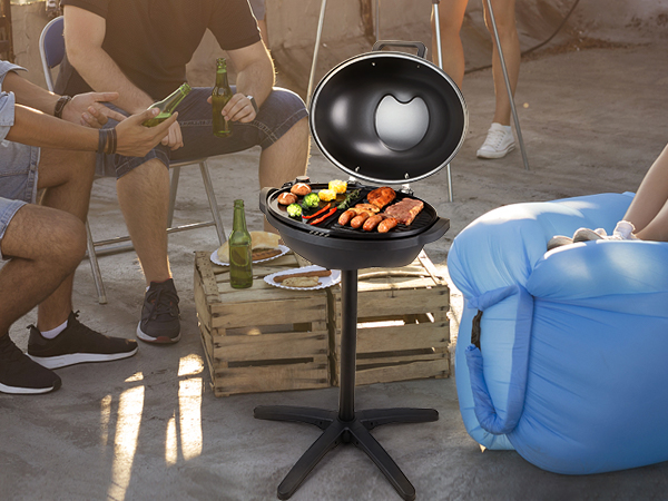 Indoor/Outdoor Electric BBQ Grill-Adjustable Temperature Control