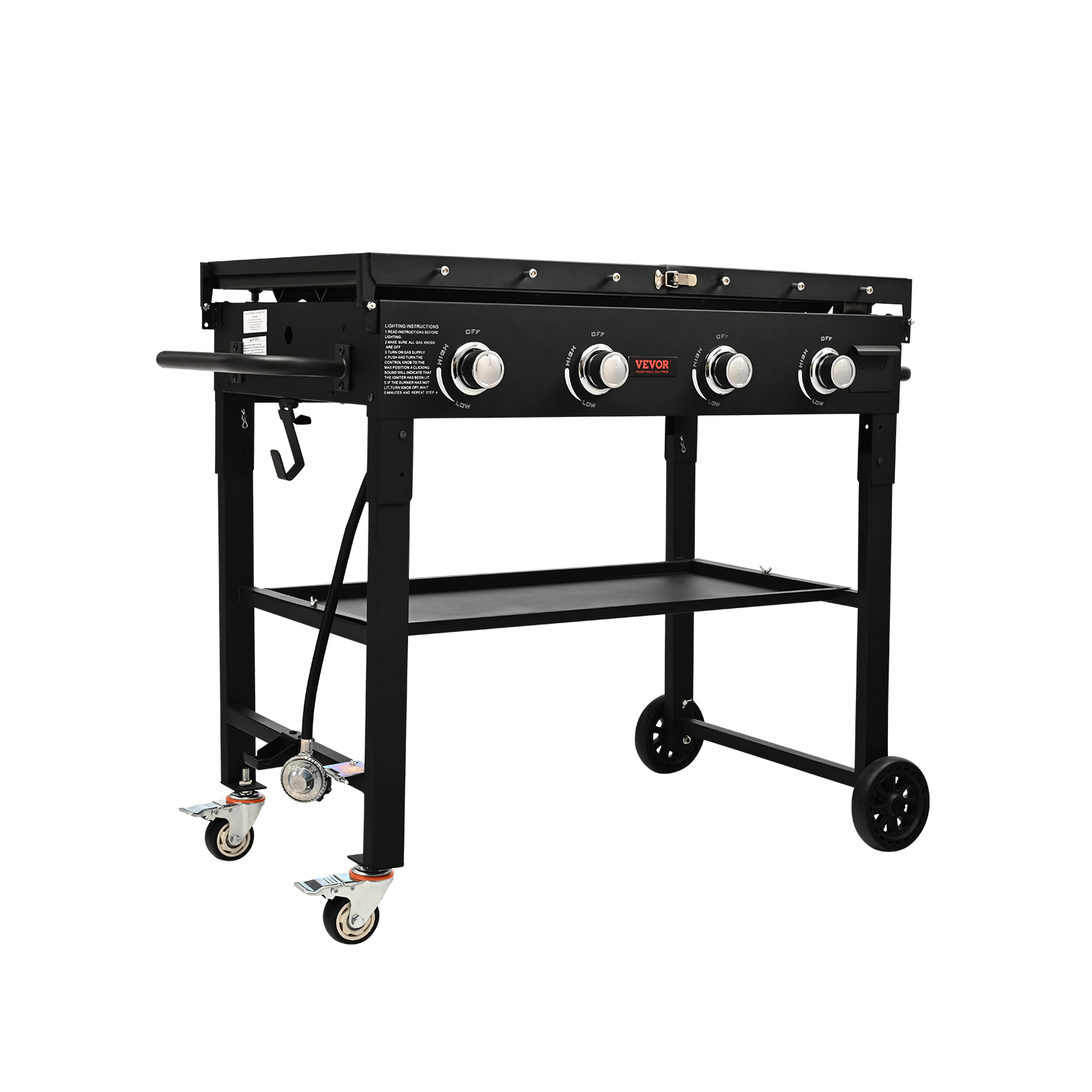 VEVOR 17/22/36"Outdoor Countertop Propane Gas Griddle Flat Top Grill 1-4 Burners