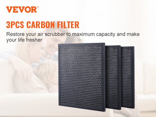 VEVOR Filtro de carbono para campanas sin conductos, filtro de campana  extractora para recirculación, compatible con campana extractora VEVOR