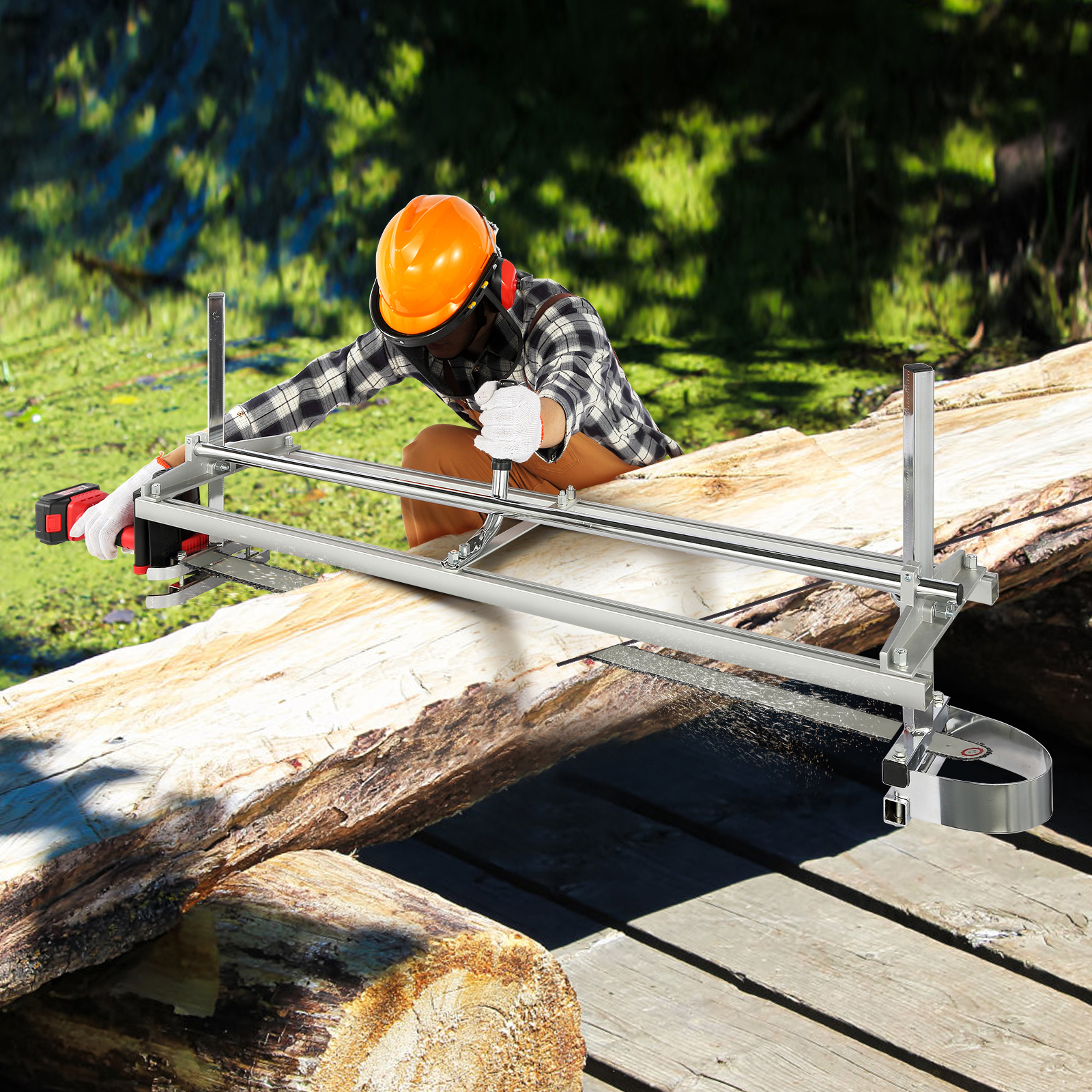 Rail Mill Guide System and Chainsaw Mill Aluminum Portable Chainsaw ...