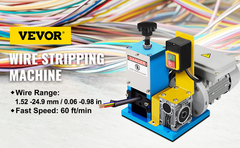 CO-Z 1.5mm to 38mm Diameter Wire Stripping Machine with 11 Channels Wire Stripping Machine Tool Manual Hand Cranked Industrial Wire Stripping Equipment 