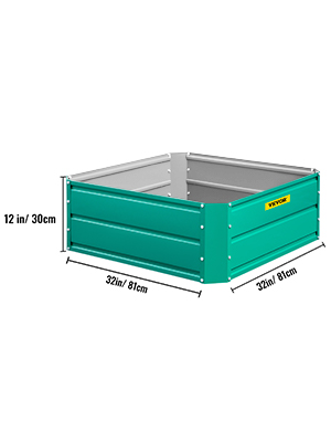 VEVOR Galvanized Raised Garden Bed, 32