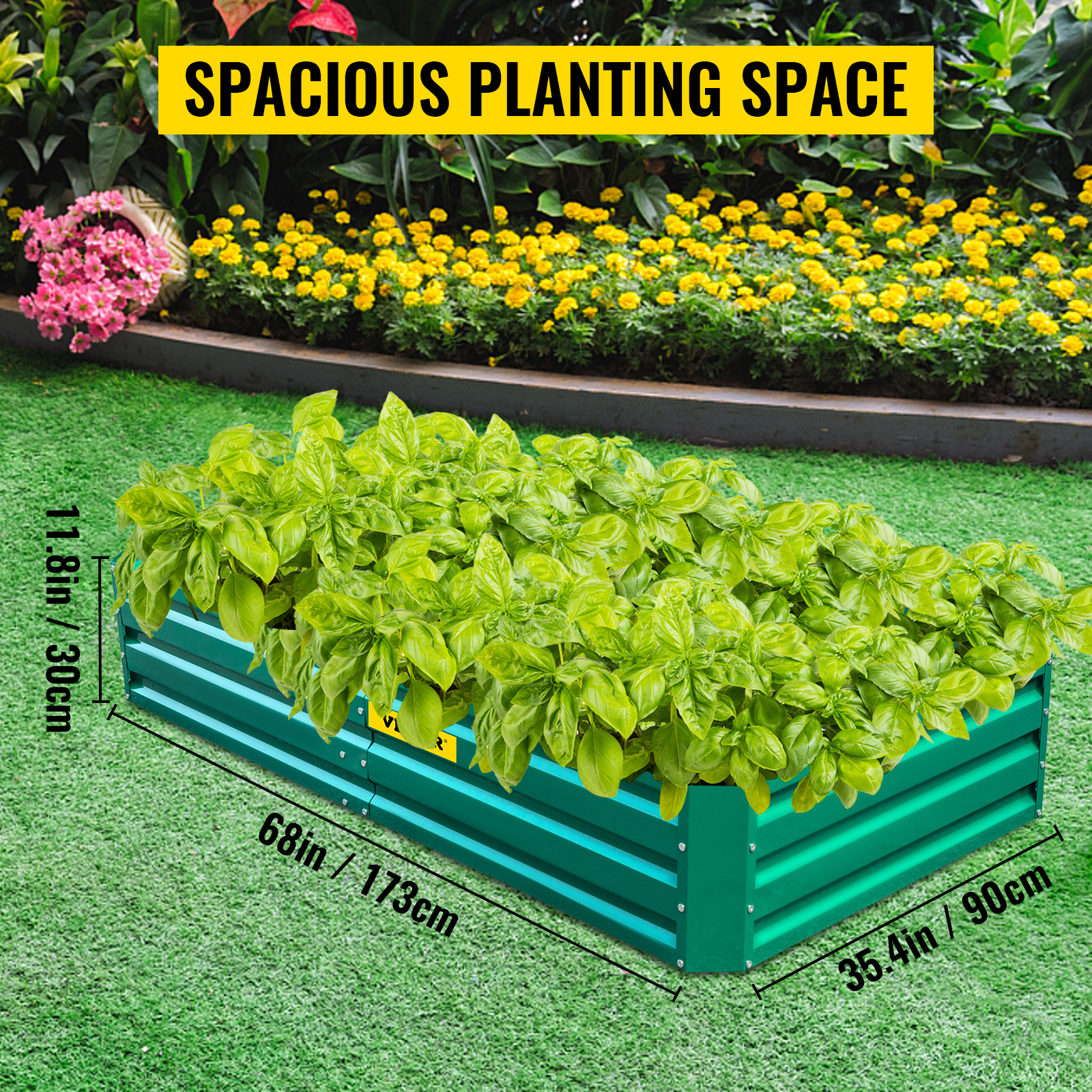 VEVOR 40-in W x 80-in L x 19-in H Thickness: 0.6 Mm Raised Garden