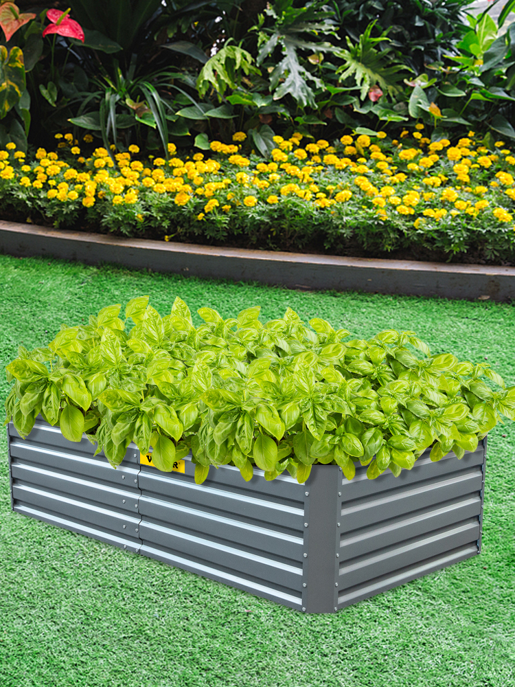 VEVOR 40-in W x 80-in L x 19-in H Thickness: 0.6 Mm Raised Garden Bed in  the Raised Garden Beds department at