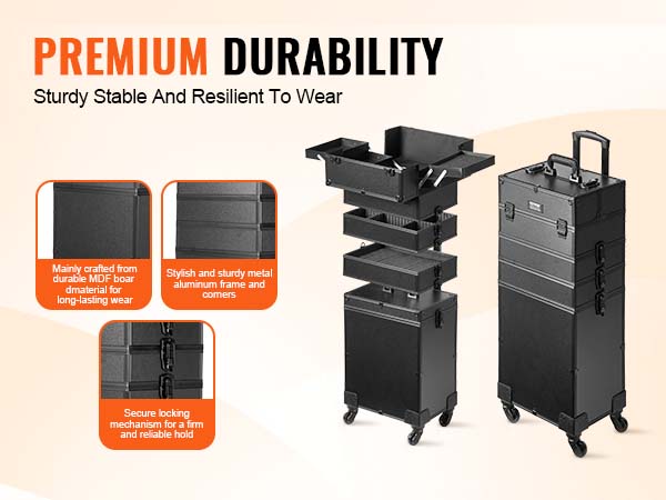 Mallette De Maquillage Professionnelle à Roulettes, Organisateur De