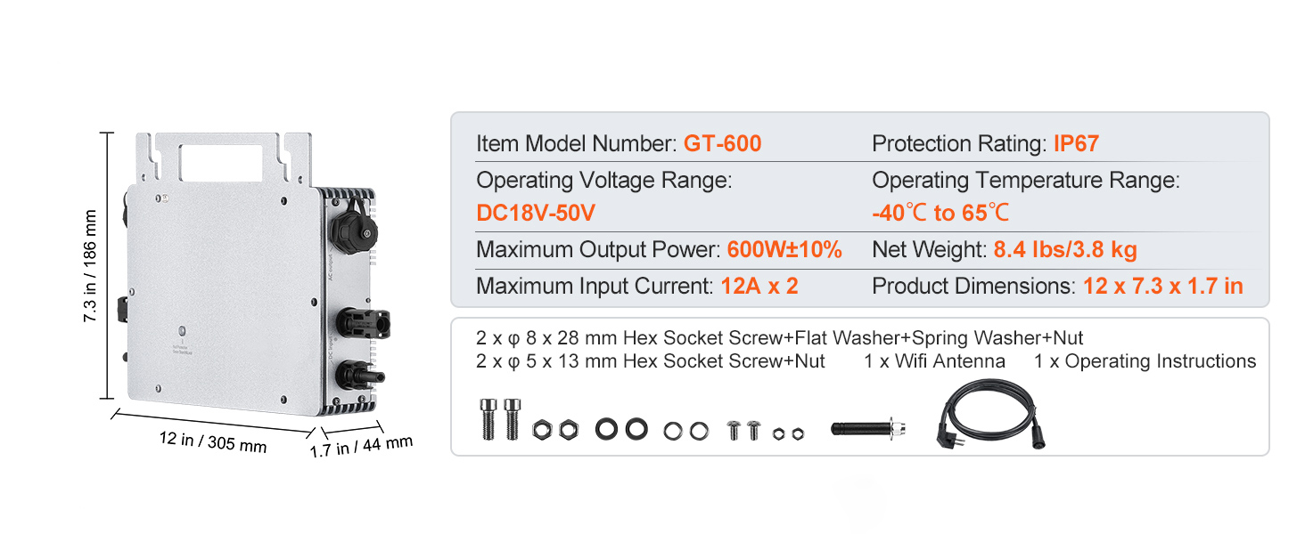 Solar Micro Inverter A100 1.11w