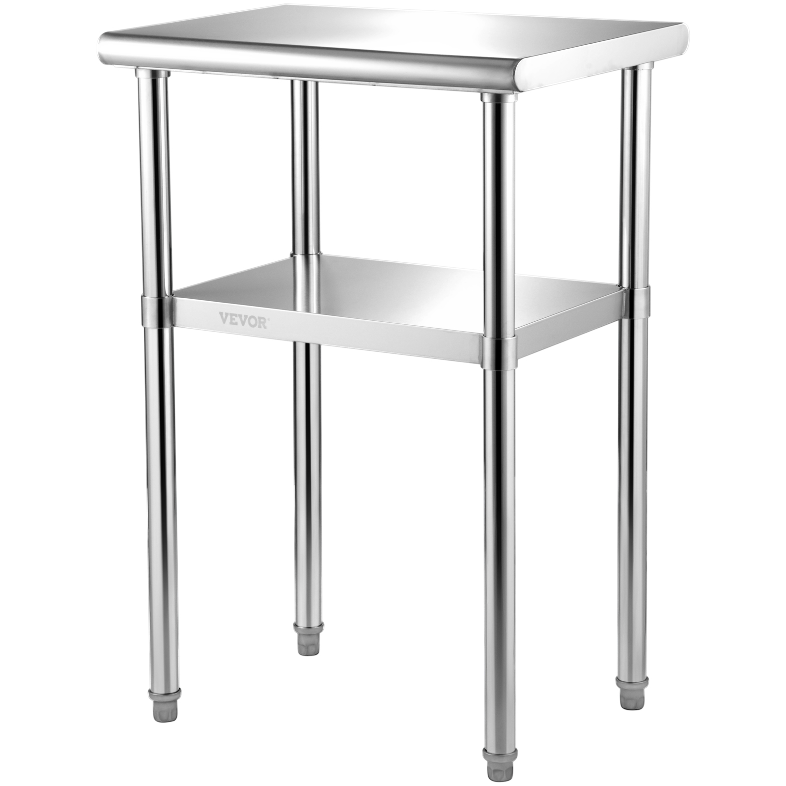 VEVOR Stainless Steel Prep Table, 24 x 18 x 36 Inch, 600lbs Load