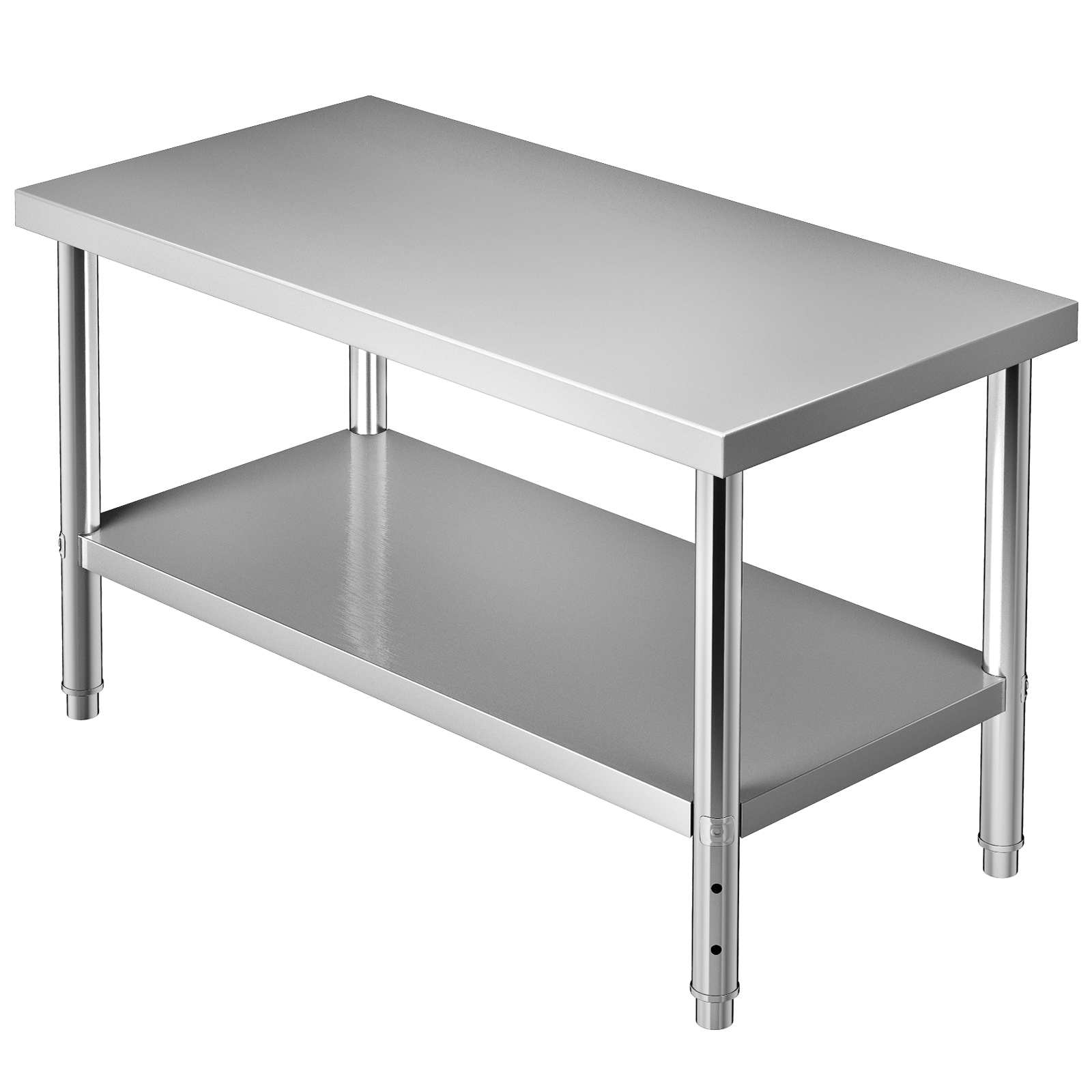 30 x 60 Maple Wood Top Work Table with Adjustable Undershelf