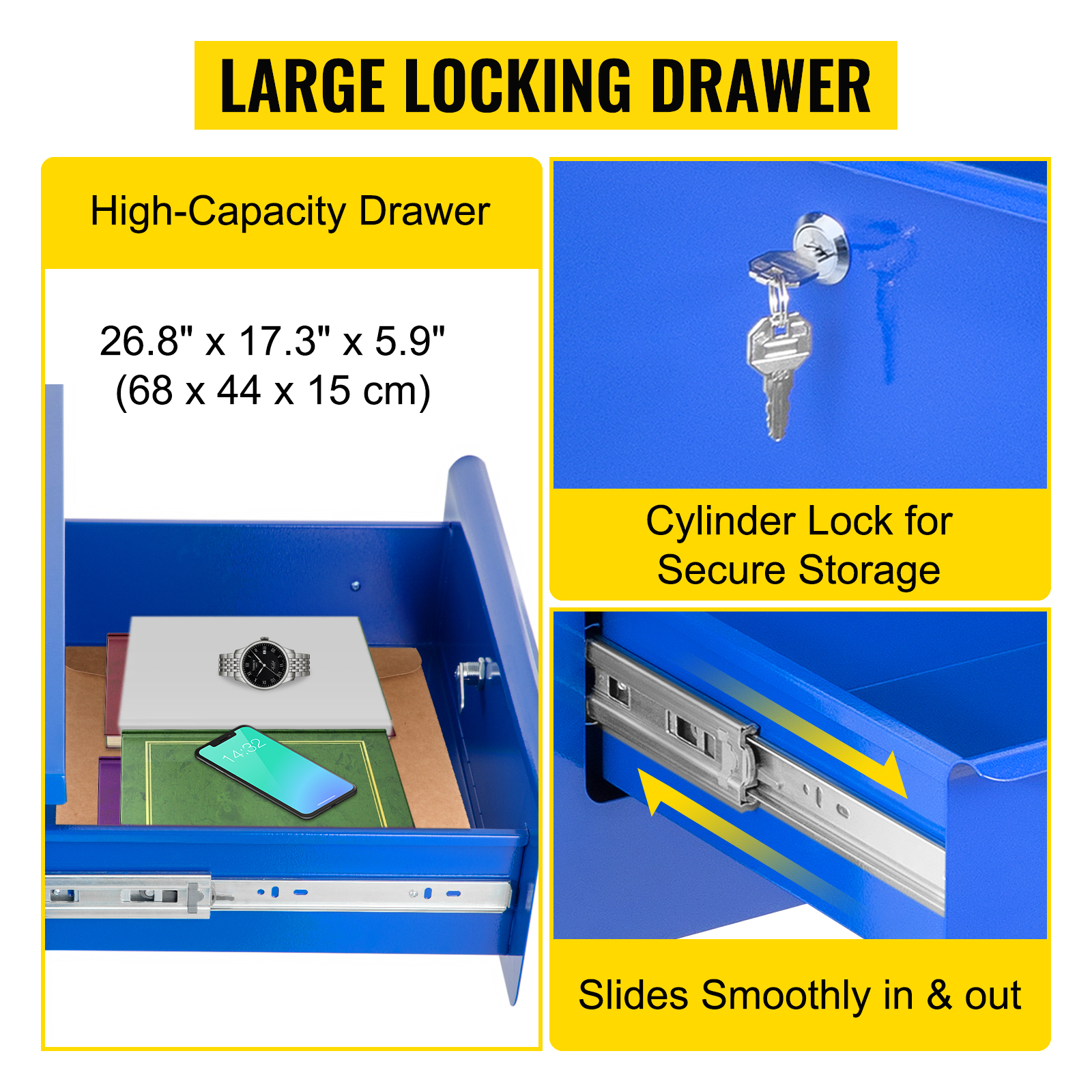 VEVOR Flat Top Shop Desk with Pigeonhole Compartments 31.5"W x 26.8"D x