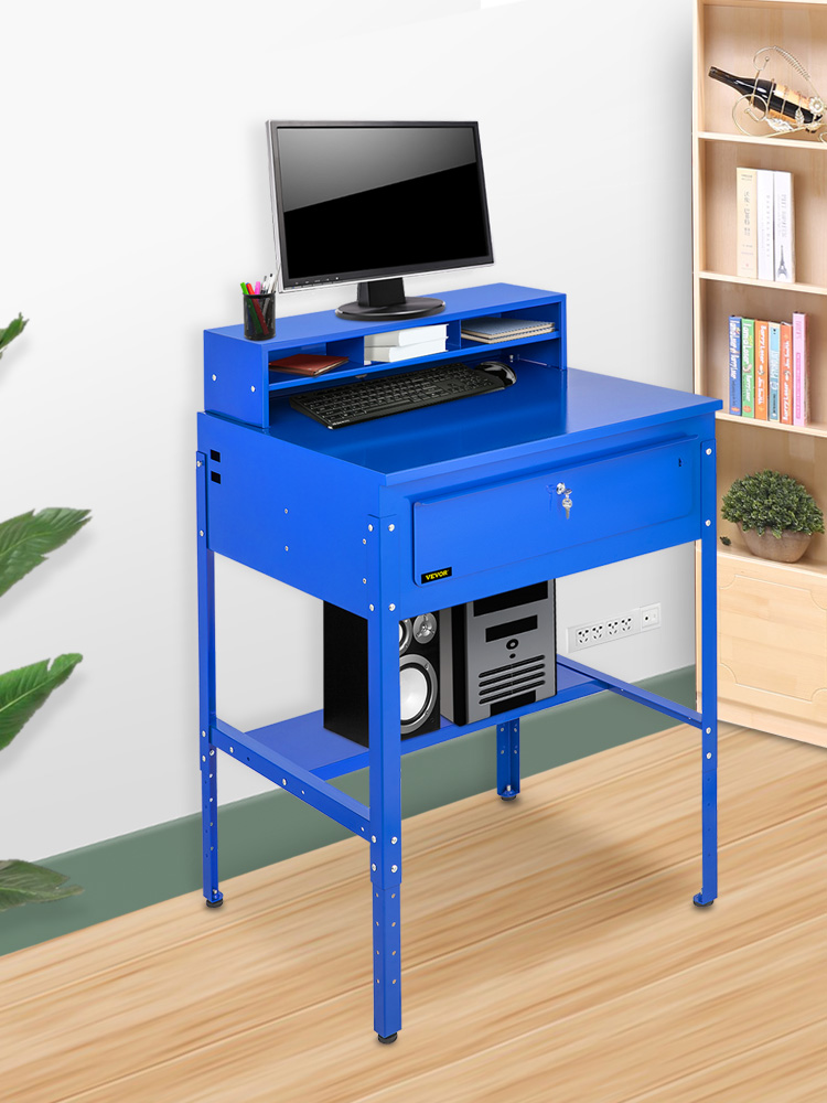 VEVOR Flat Top Shop Desk with Pigeonhole Compartments 31.5"W x 26.8"D x