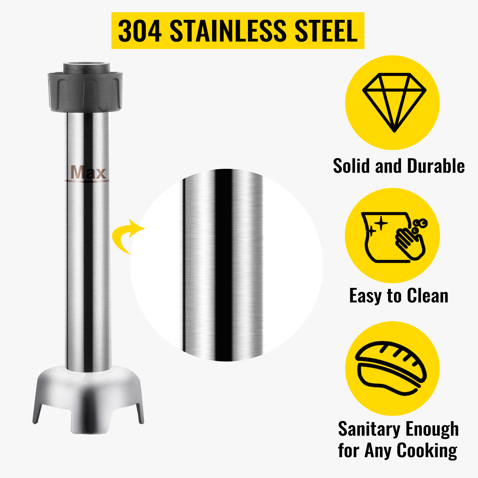 Hi Tek Stainless Steel Blending Shaft - Fits Variable Speed Immersion  Blender - 16 - 1 count box