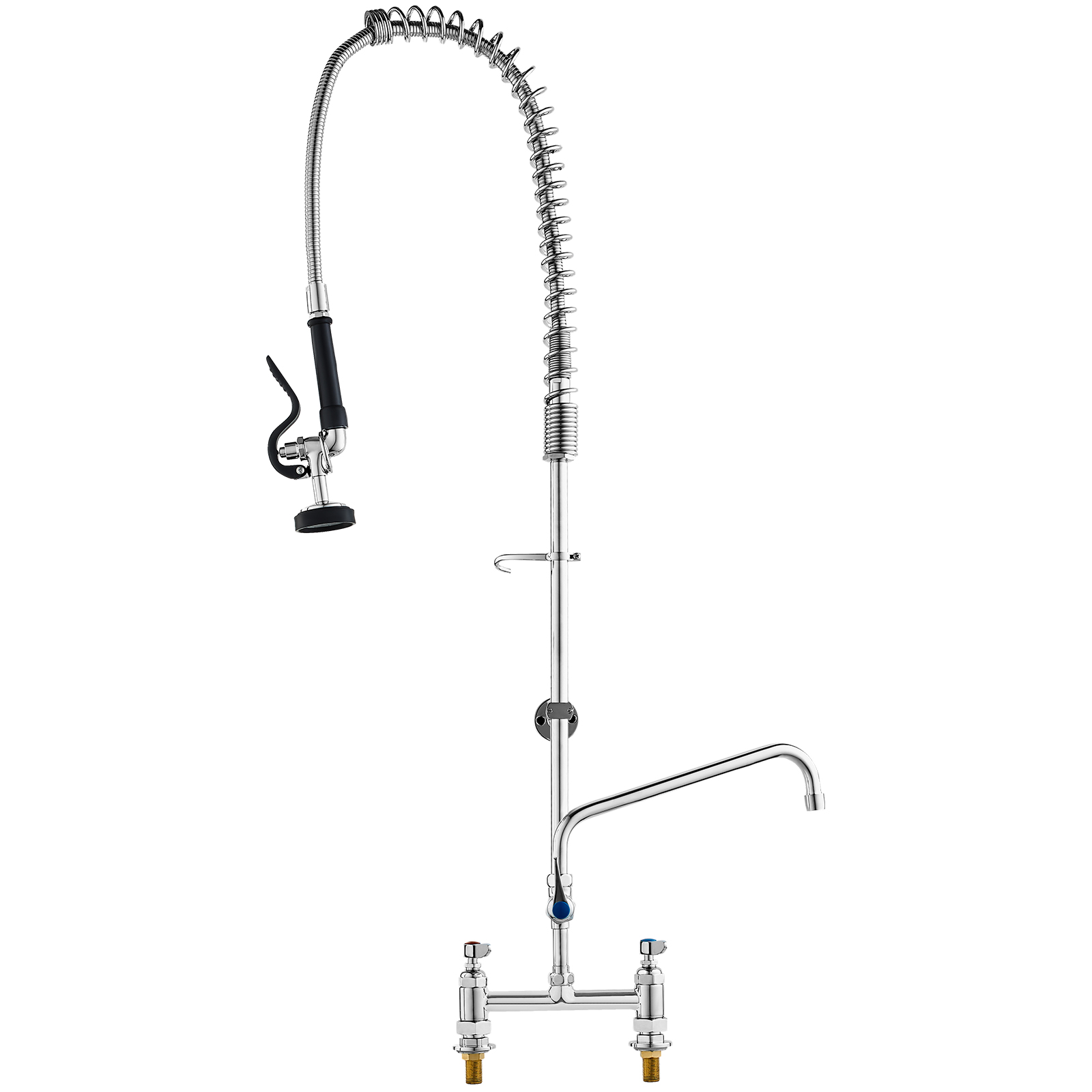 Commercial Pre-Rinse Kitchen Sink Faucet w/ Sprayer Mixer Tap 21-47in - Picture 75 of 86