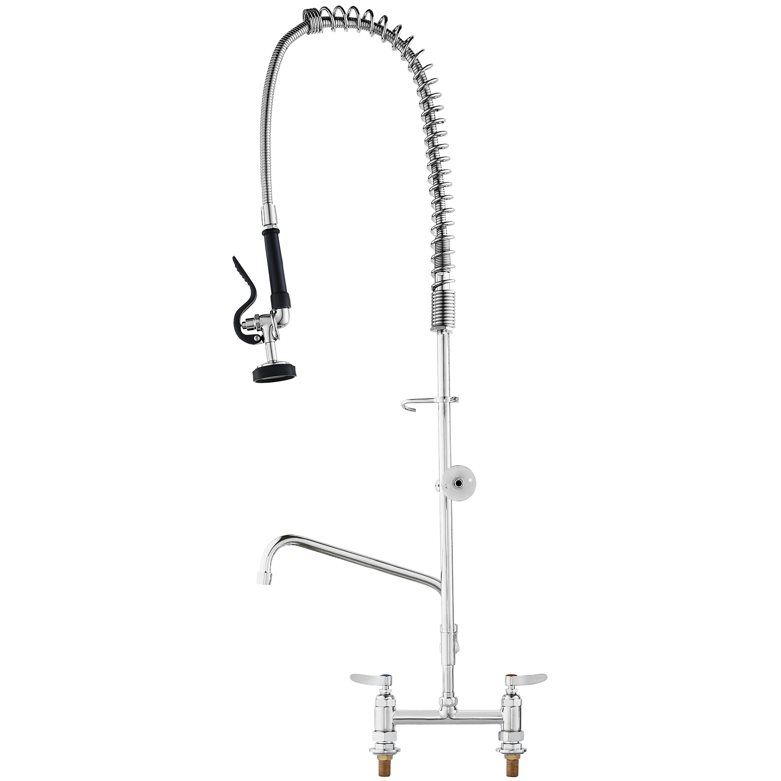 Commercial Pre-Rinse Kitchen Sink Faucet w/ Sprayer Mixer Tap 21-47in - Picture 85 of 86