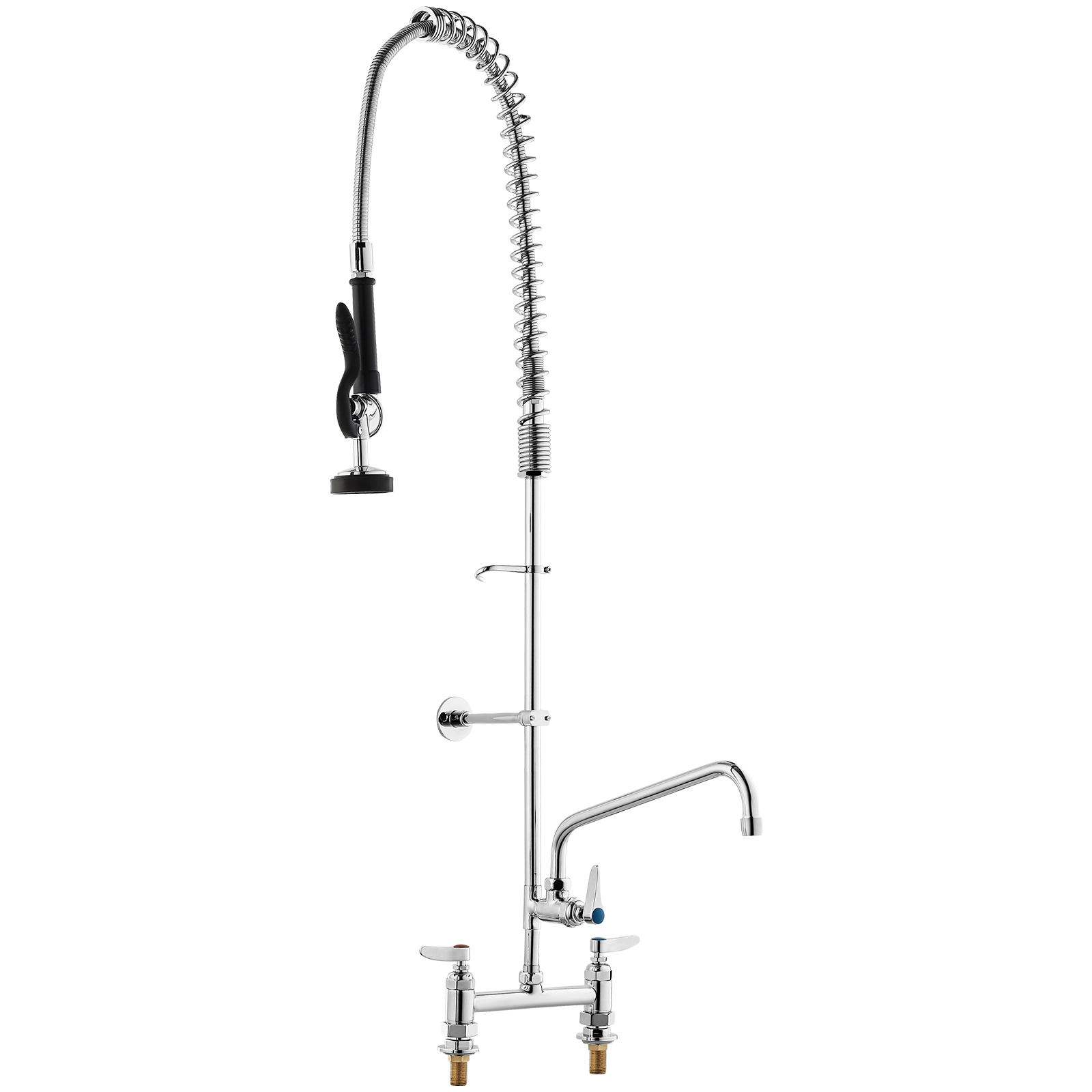 Commercial Pre-Rinse Kitchen Sink Faucet w/ Sprayer Mixer Tap 21-47in - Picture 86 of 86