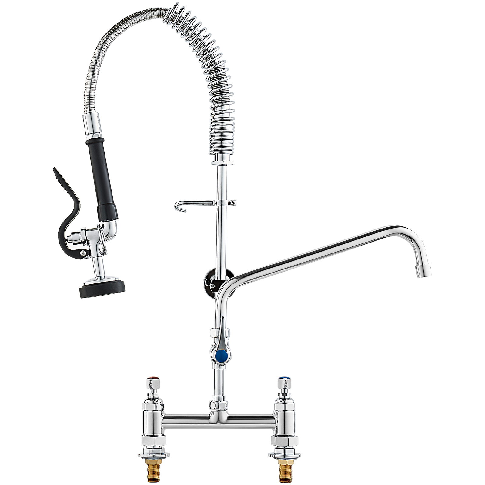 Commercial Pre-Rinse Kitchen Sink Faucet w/ Sprayer Mixer Tap 21-47in - Picture 63 of 86