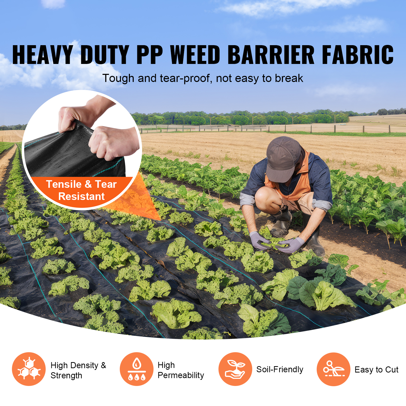 6x300 3x300 Weed Barrier Fabric Woven Ground Weed Cover 3.2 OZ Landscape - Picture 52 of 110