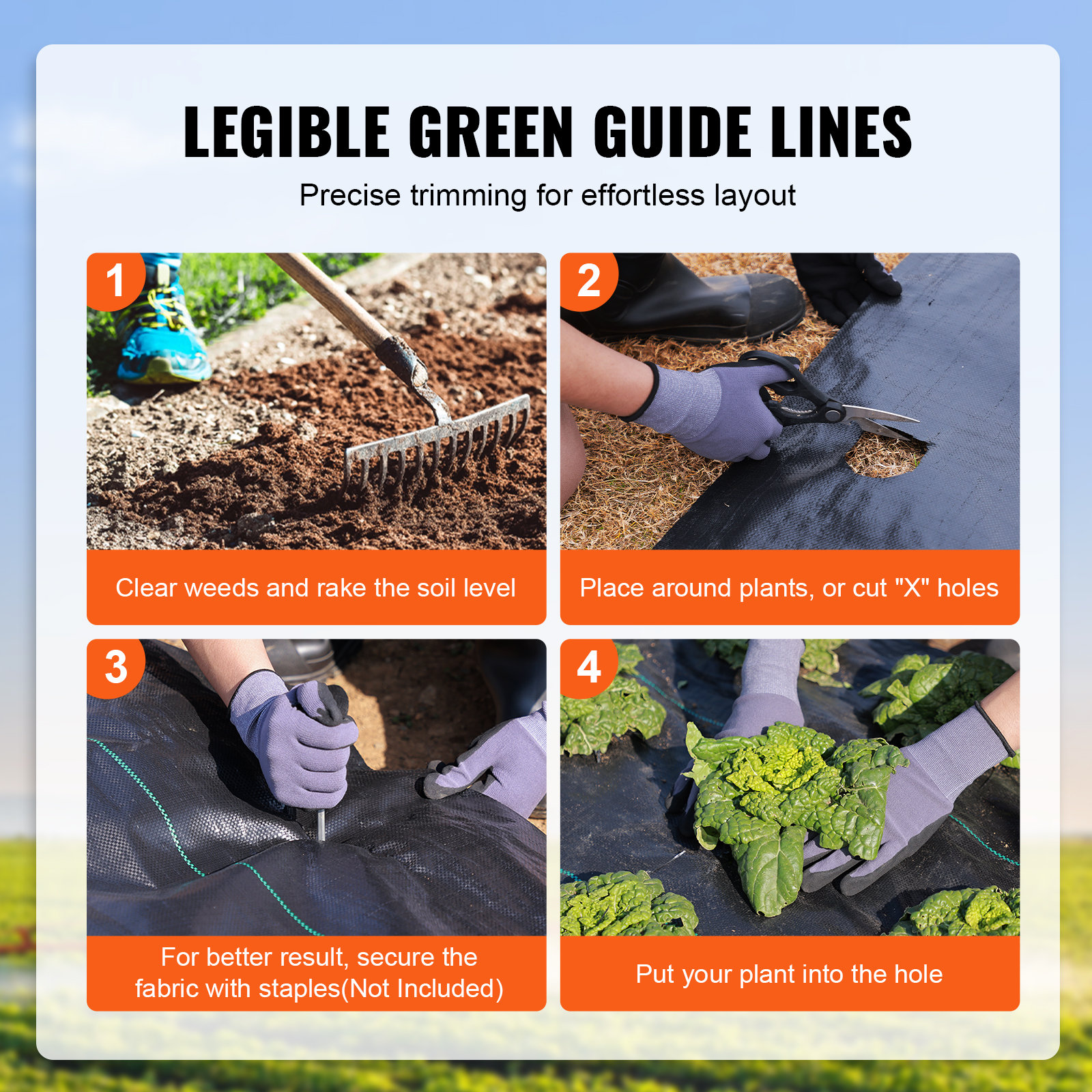 6x300 3x300 Weed Barrier Fabric Woven Ground Weed Cover 3.2 OZ Landscape - Picture 55 of 110
