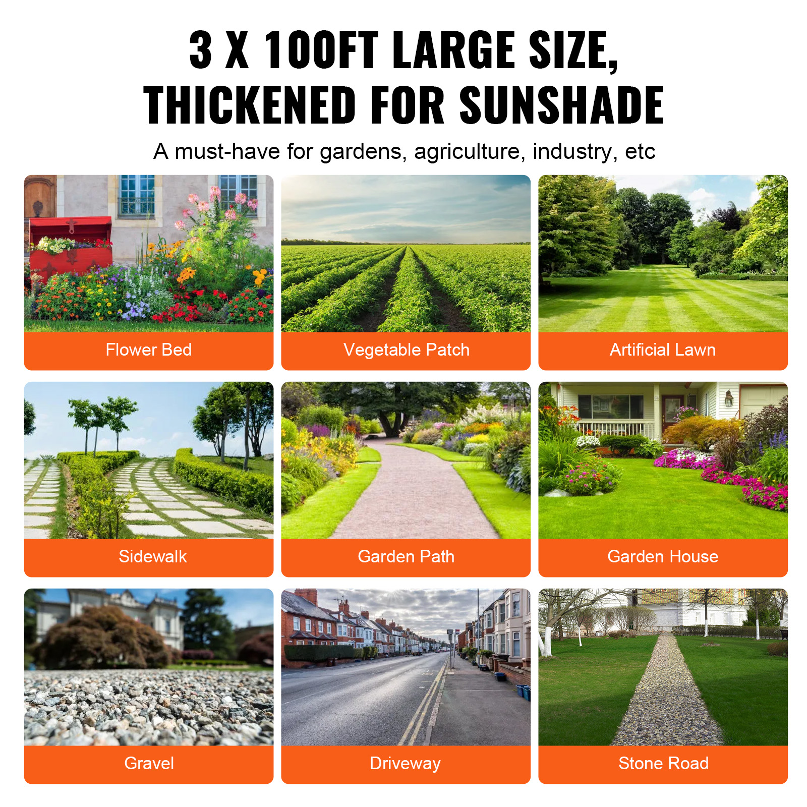 6x300 3x300 Weed Barrier Fabric Woven Ground Weed Cover 3.2 OZ Landscape - Picture 56 of 110