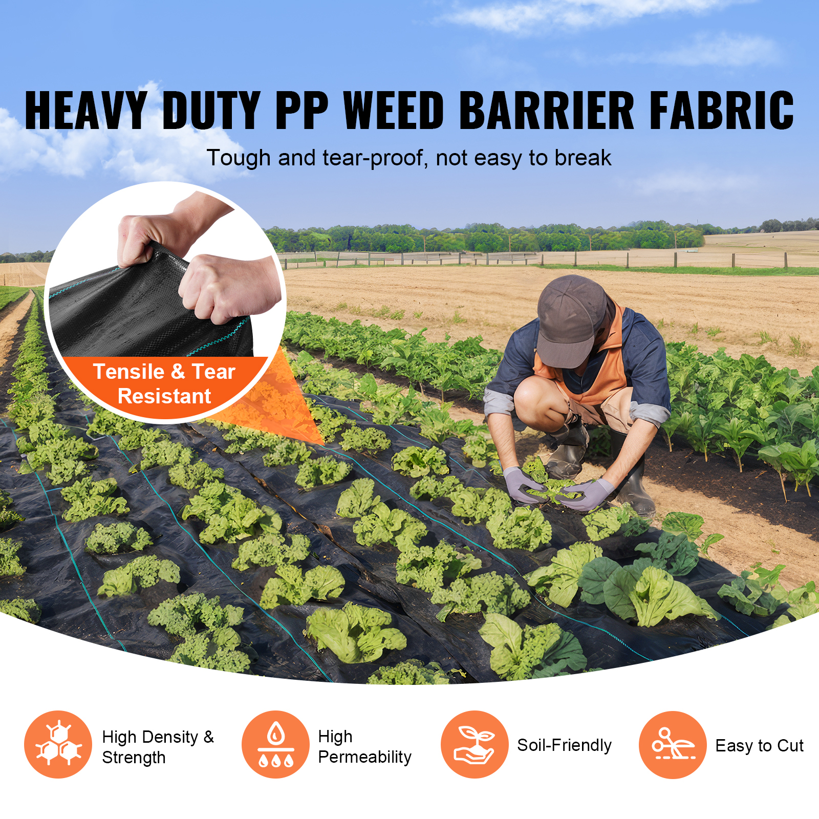 6x300 3x300 Weed Barrier Fabric Woven Ground Weed Cover 3.2 OZ Landscape - Picture 64 of 110