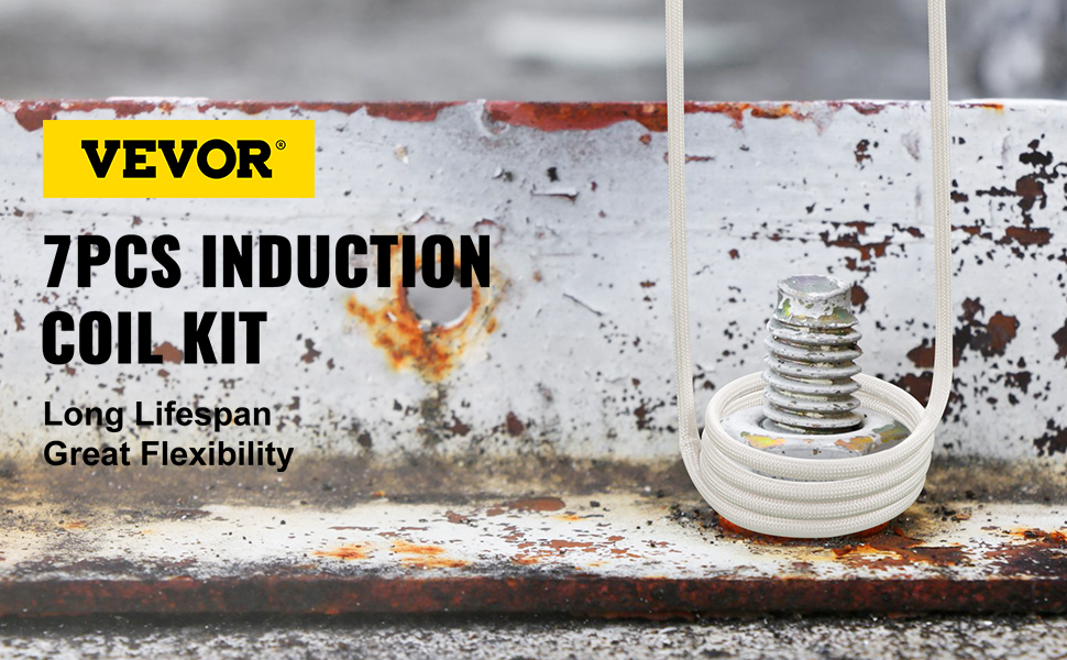 VEVOR Induction Heater Coil Kit 7PCS Most Used Induction Heater Coils