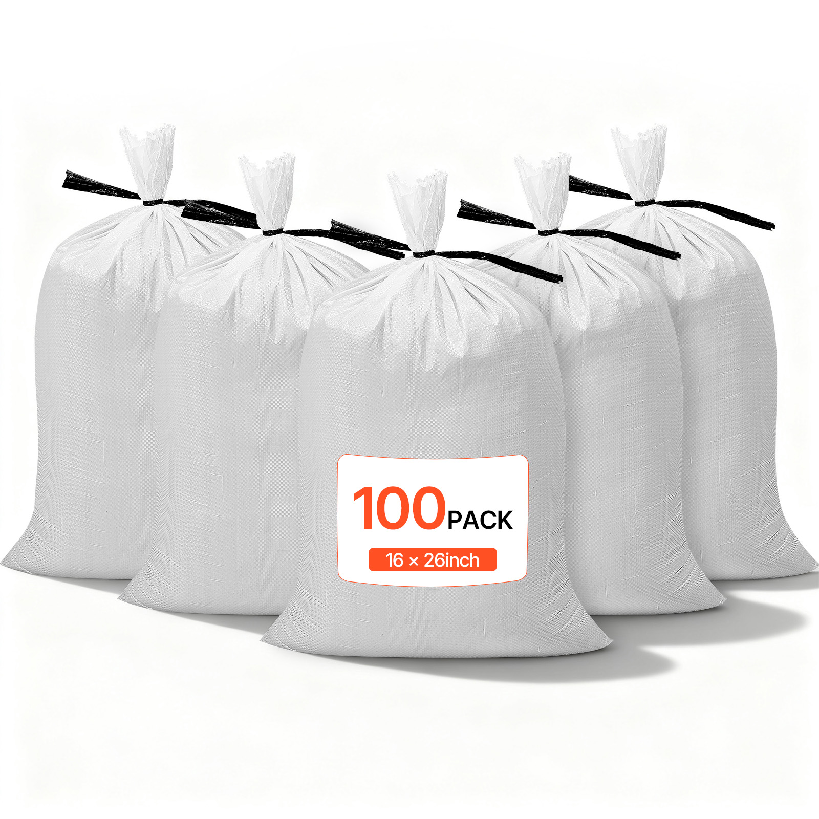 VEVOR Sandbags 50-1000 Pack 16 x 26 in Empty Heavy Duty Sand Bags 50lb Capacity