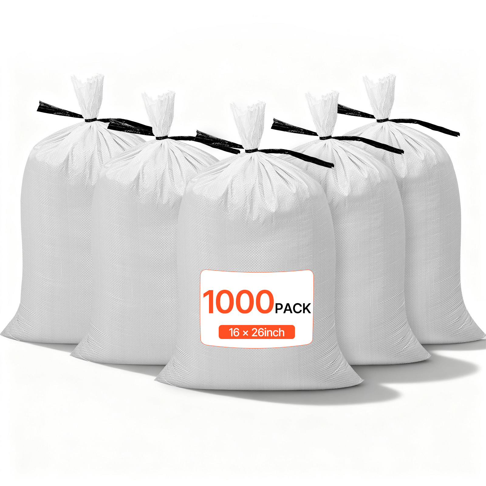 VEVOR Sandbags 50-1000 Pack 16 x 26 in Empty Heavy Duty Sand Bags 50lb Capacity