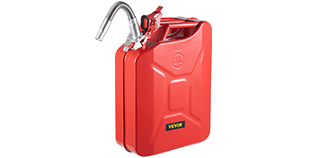 VEVOR Jerry Fuel Can, 5.3 Gallon / 20 L Portable Jerry Gas Can with  Flexible Spout System, Rustproof ＆ Heat-resistant Steel Fuel Tank for Cars  Trucks Equipment, Red